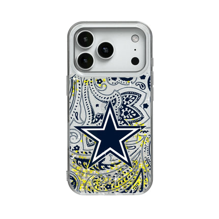 Dallas Cowboys Paisley Glitter Phone Case for Apple iPhone