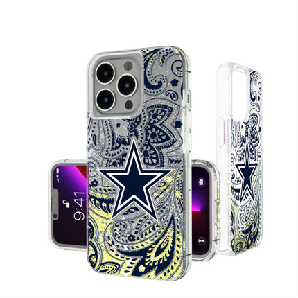 Dallas Cowboys Glitter Phone Case Paisley for iPhone