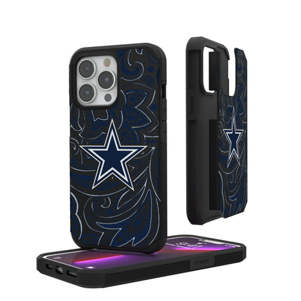 Dallas Cowboys Rugged Phone Case Paisley for iPhone