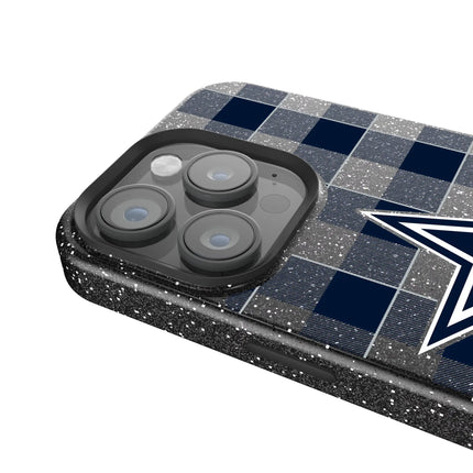 Dallas Cowboys Black Bling Phone Case Plaid for iPhone