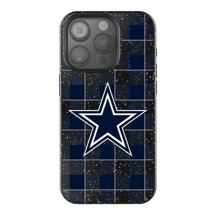 Dallas Cowboys Black Bling Phone Case Plaid for iPhone