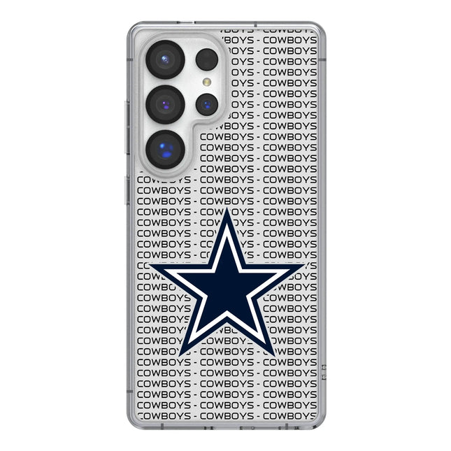 Dallas Cowboys Clear Phone Case Text for Samsung Galaxy