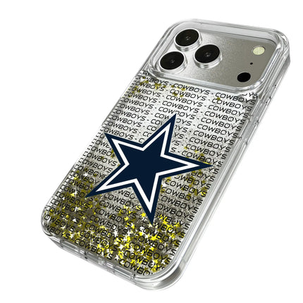 Dallas Cowboys Glitter Phone Case Text for iPhone