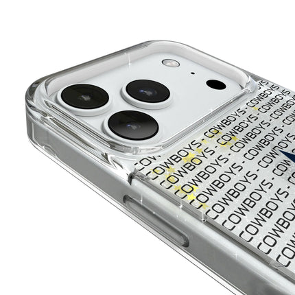 Dallas Cowboys Text Backdrop Glitter Phone Case for Apple iPhone