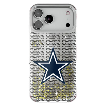 Dallas Cowboys Text Backdrop Glitter Phone Case for Apple iPhone