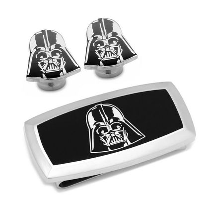Darth Vader Cufflinks and Cushion Money Clip Gift Set