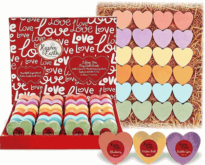 Date Night Secret Message Bath Bomb Gift Set -24 Pieces