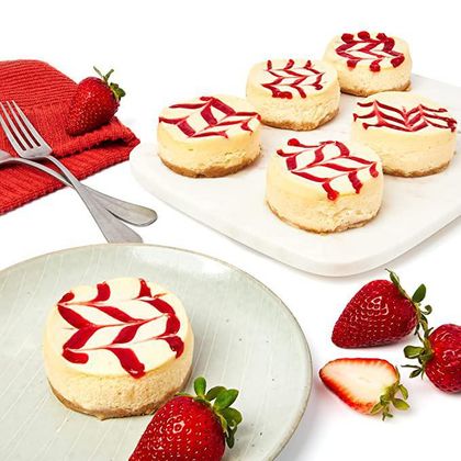 David's Cookies Mini Strawberry Swirl Cheesecakes  - 12 Piece