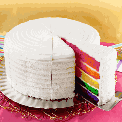 David's Cookies Rainbow Layer Cake