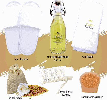 Dead Sea Mineral Vanilla & White Rose Spa Gift Basket