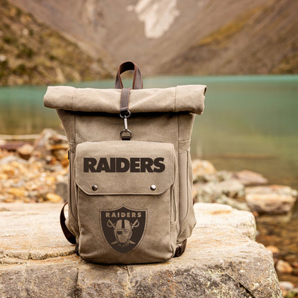 Las Vegas Raiders - Carmel Roll Top Picnic Backpack Cooler