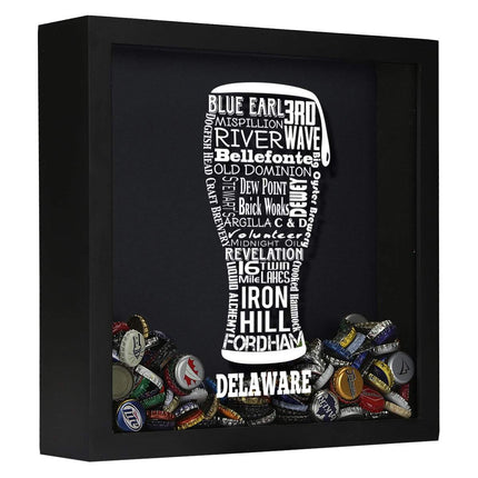 Delaware Beer Typography Shadow Box