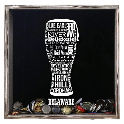 Delaware Beer Typography Shadow Box