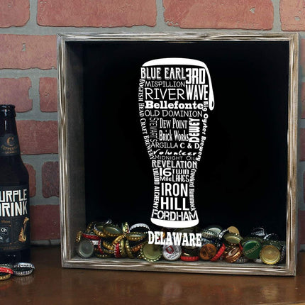 Delaware Beer Typography Shadow Box