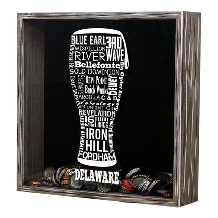 Delaware Beer Typography Shadow Box
