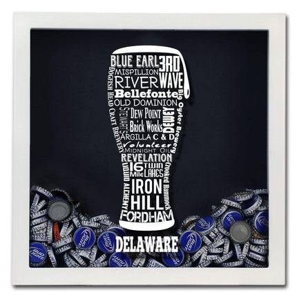 Delaware Beer Typography Shadow Box