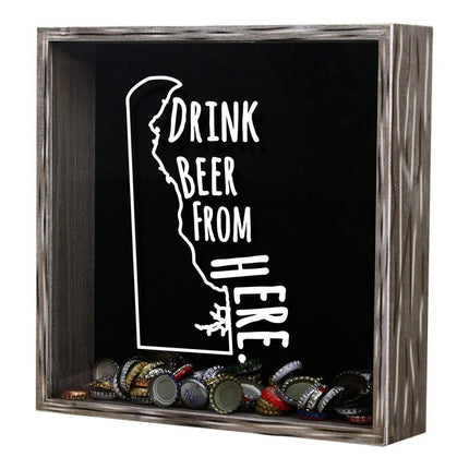 Delaware Drink Beer From Here Beer Cap Shadow Box
