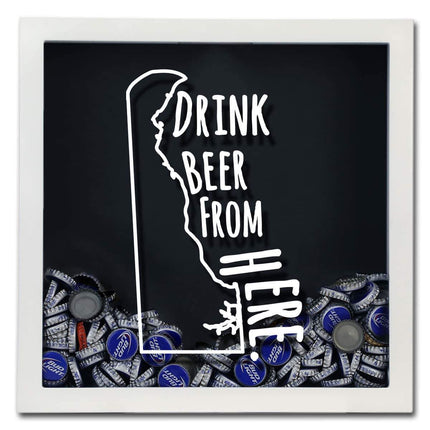 Delaware Drink Beer From Here Beer Cap Shadow Box