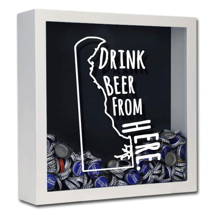 Delaware Drink Beer From Here Beer Cap Shadow Box