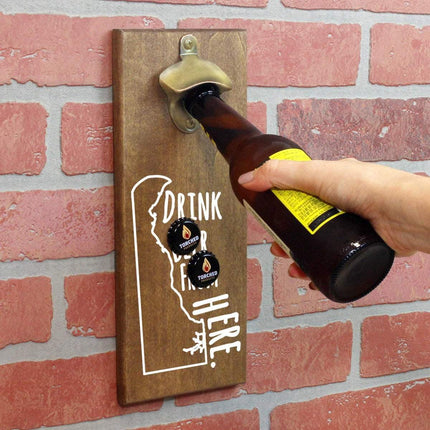 Delaware Drink Beer From Here Cap Catching Magnetic Bottle Openers