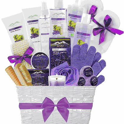 Deluxe Purelis Grapeseed Oil & Lavender Spa Basket