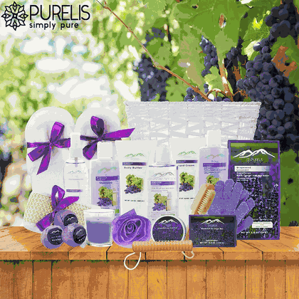 Deluxe Purelis Grapeseed Oil & Lavender Spa Basket