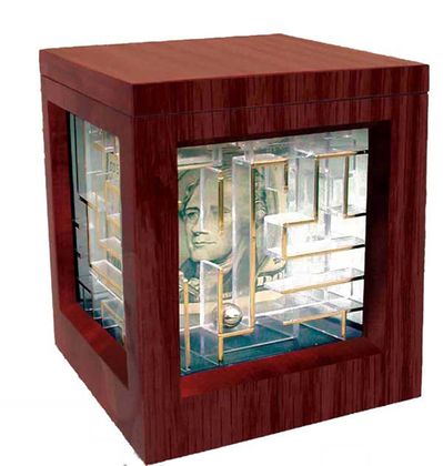 Deluxe Wooden Money Maze