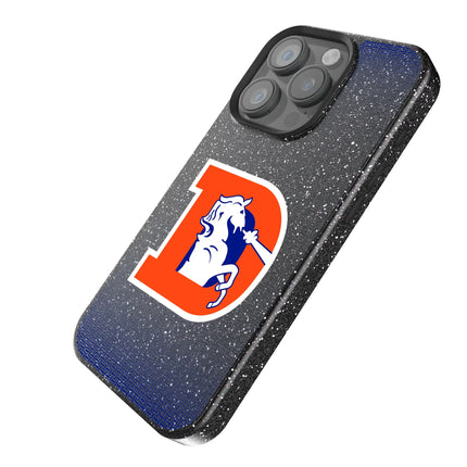 Denver Broncos 1993-1996 Historic Collection Linen Black Bling Phone Case for Apple iPhone
