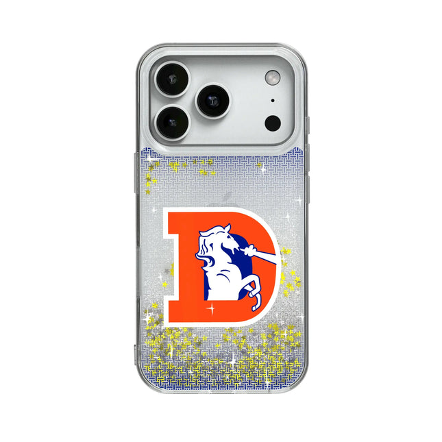 Denver Broncos 1993-1996 Historic Collection Linen Glitter Phone Case for Apple iPhone