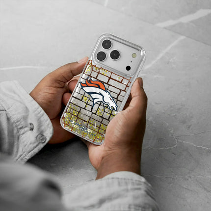 Denver Broncos Brick Glitter Phone Case for Apple iPhone