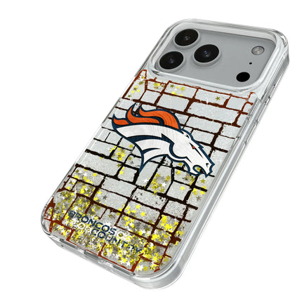 Denver Broncos Brick Glitter Phone Case for Apple iPhone