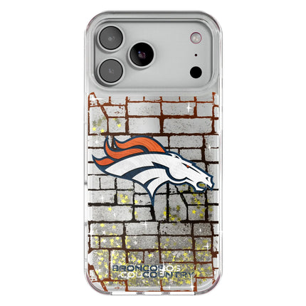 Denver Broncos Brick Glitter Phone Case for Apple iPhone