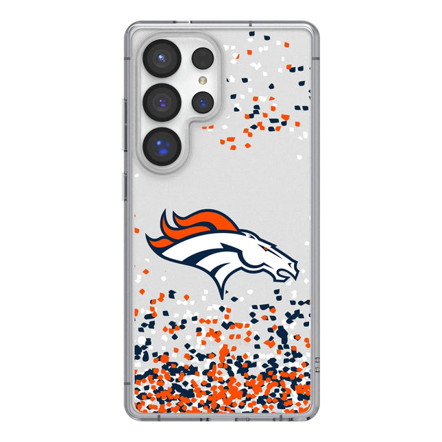 Denver Broncos Confetti Clear Phone Case for Samsung Galaxy