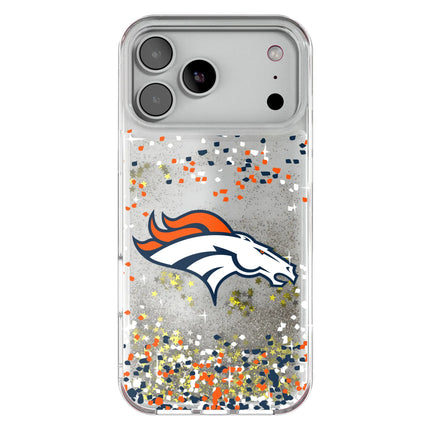 Denver Broncos Confetti Glitter Phone Case for Apple iPhone