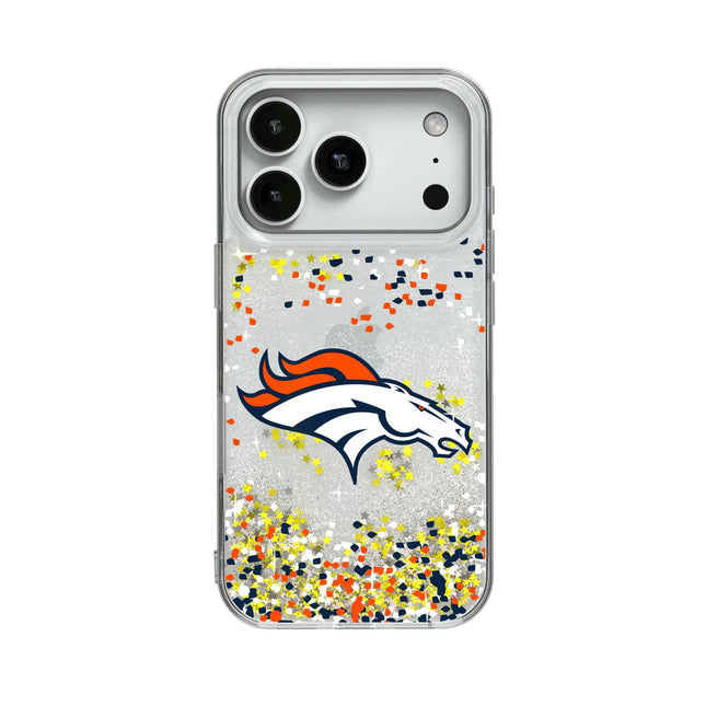 Denver Broncos Confetti Glitter Phone Case for Apple iPhone