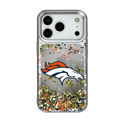 Denver Broncos Confetti Glitter Phone Case for Apple iPhone