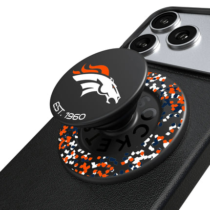 Denver Broncos Confetti PopSockets Magnetic Phone Grip and Stand