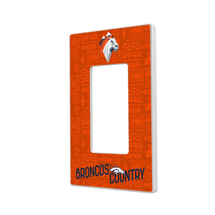 Denver Broncos Deco Hidden-Screw Light Switch Plate