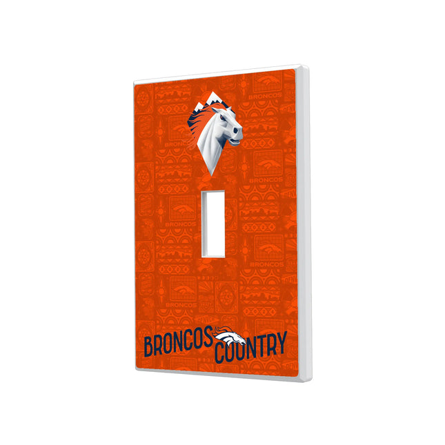 Denver Broncos Deco Hidden-Screw Light Switch Plate