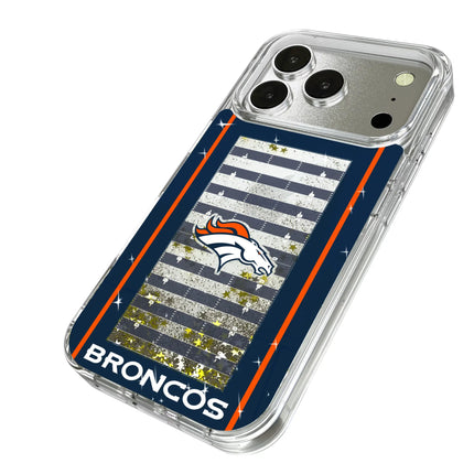 Denver Broncos Field Glitter Phone Case for Apple iPhone