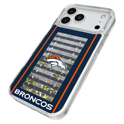 Denver Broncos Field Glitter Phone Case for Apple iPhone