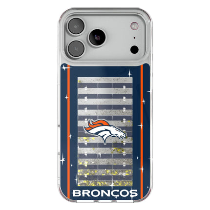 Denver Broncos Field Glitter Phone Case for Apple iPhone