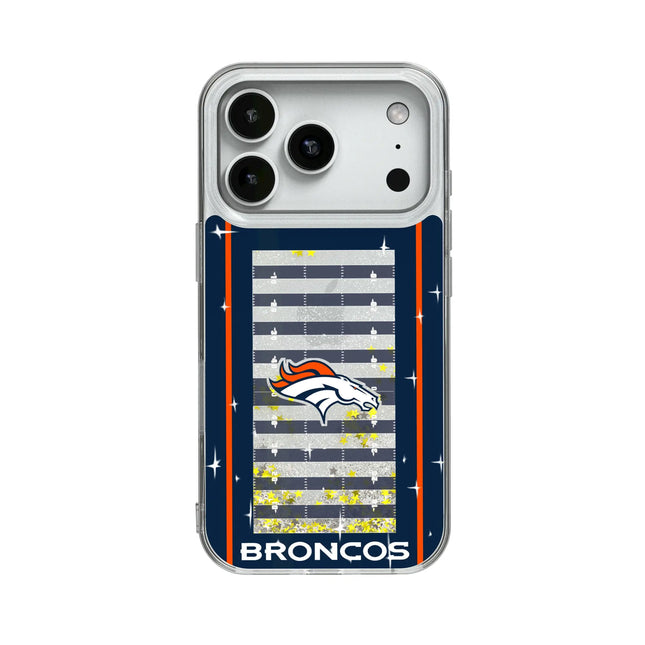Denver Broncos Field Glitter Phone Case for Apple iPhone