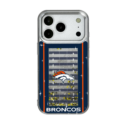 Denver Broncos Field Glitter Phone Case for Apple iPhone