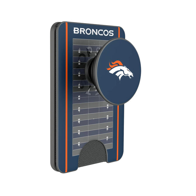 Denver Broncos Field PopSockets MagSafe-Compatible PopWallet+