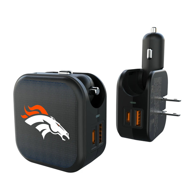 Denver Broncos Linen 2 in 1 USB A/C Charger