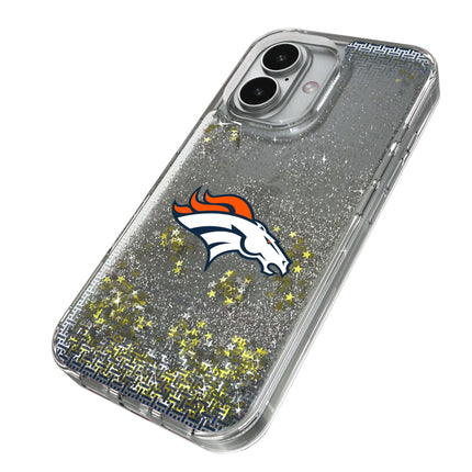 Denver Broncos Linen Glitter Phone Case for Apple iPhone