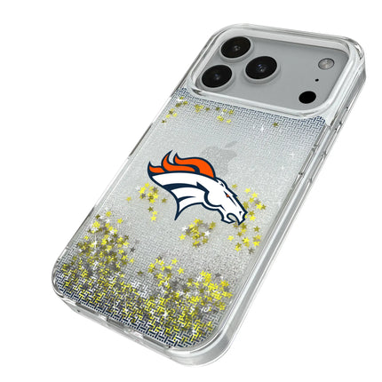 Denver Broncos Linen Glitter Phone Case for Apple iPhone