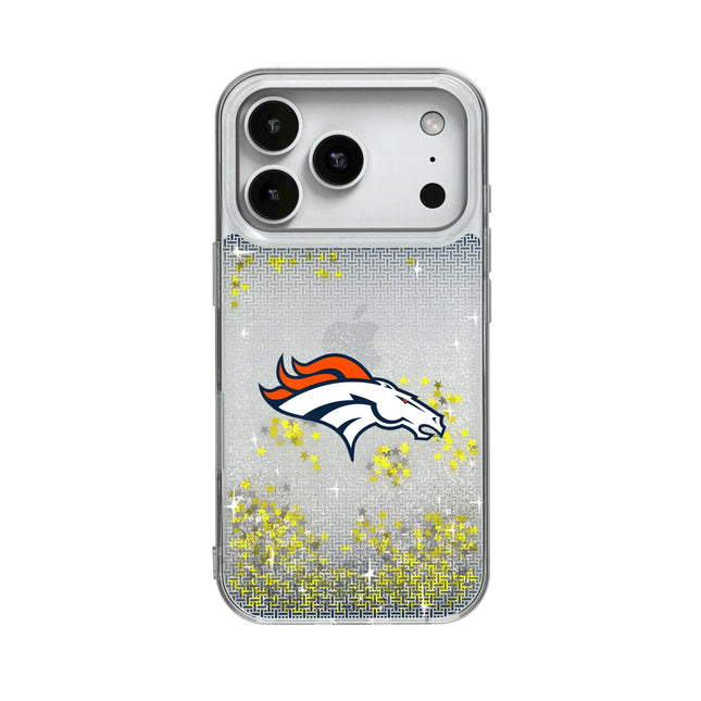 Denver Broncos Linen Glitter Phone Case for Apple iPhone