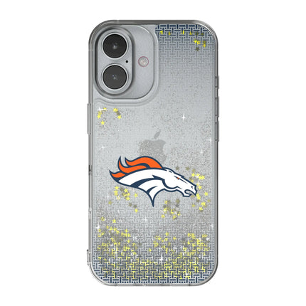 Denver Broncos Linen Glitter Phone Case for Apple iPhone